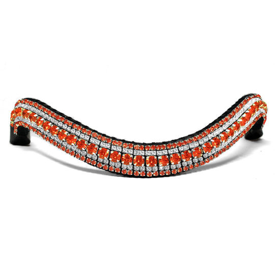 Picture of Browband Orange & Crystal